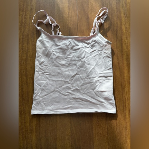 Anthropologie Tops - Anthropologie - The Honey Seamless Ribbed Two Strapped Tank in Rose Mist